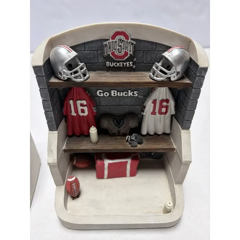 Ohio State Buckeyes Mini Locker Room Bookends - Go Bucks Vintage Book End Set